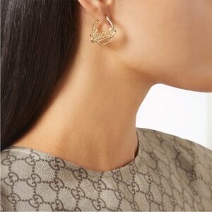 Gucci Small Logo Hoop Earrings